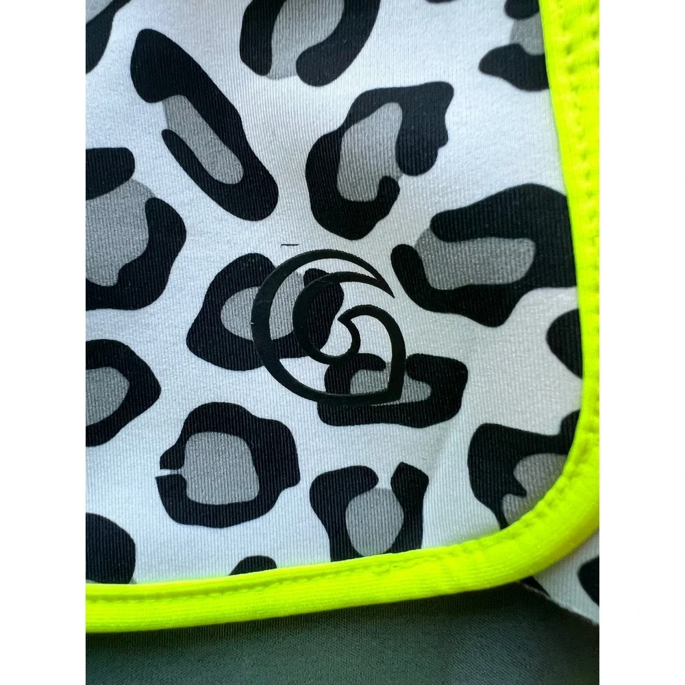 GlideSoul Neoprene Water Shorts Womens Medium Leopard Print Neon Yellow Surfing